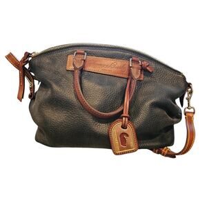DOONEY & BOURKE 1975 FLORENTINE VACCHETTA LEATHER Satchel Bag BROWN